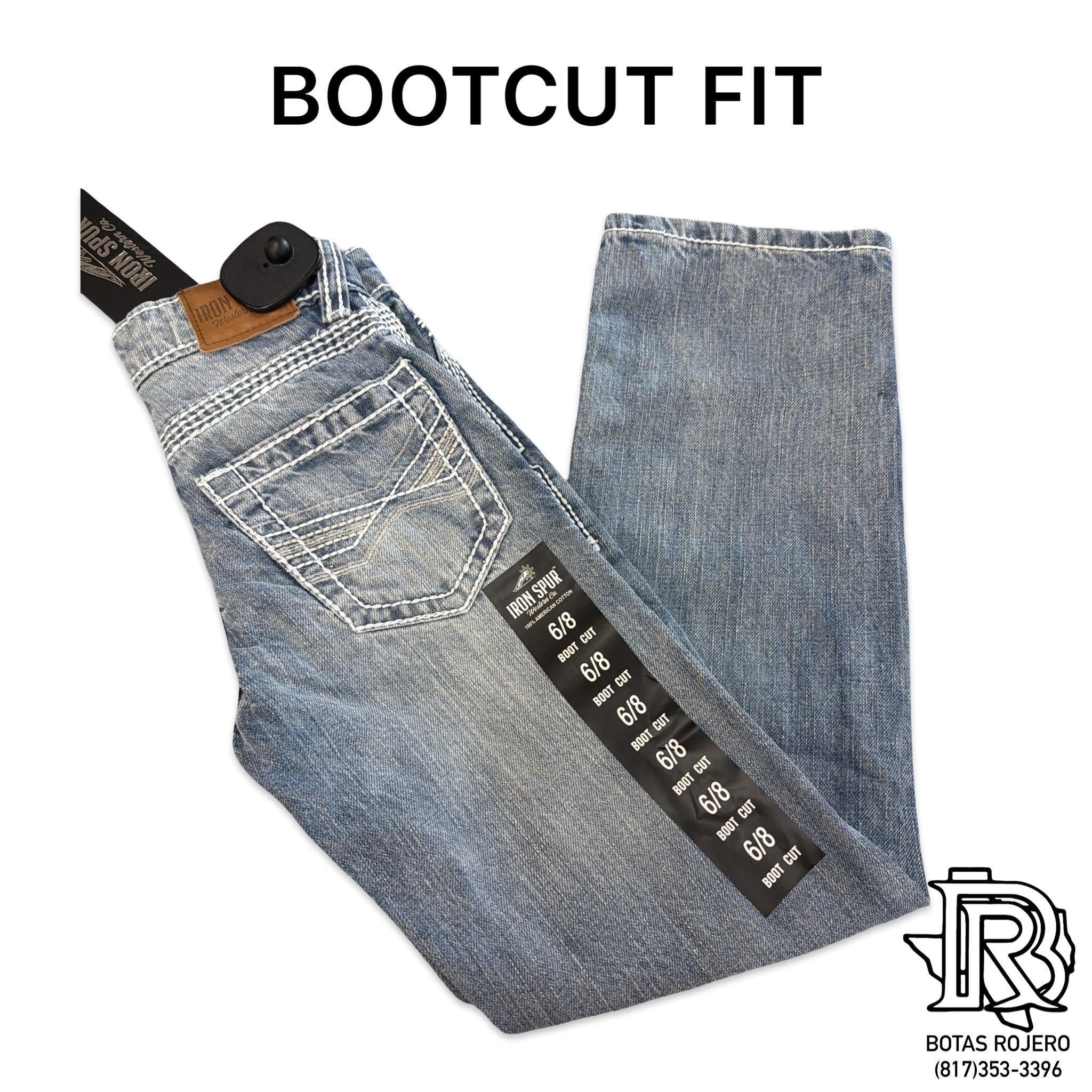02 KIDS | BOOTCUT | LIGHT WASH | IRON SPUR | KIDS WESTERN JEANS