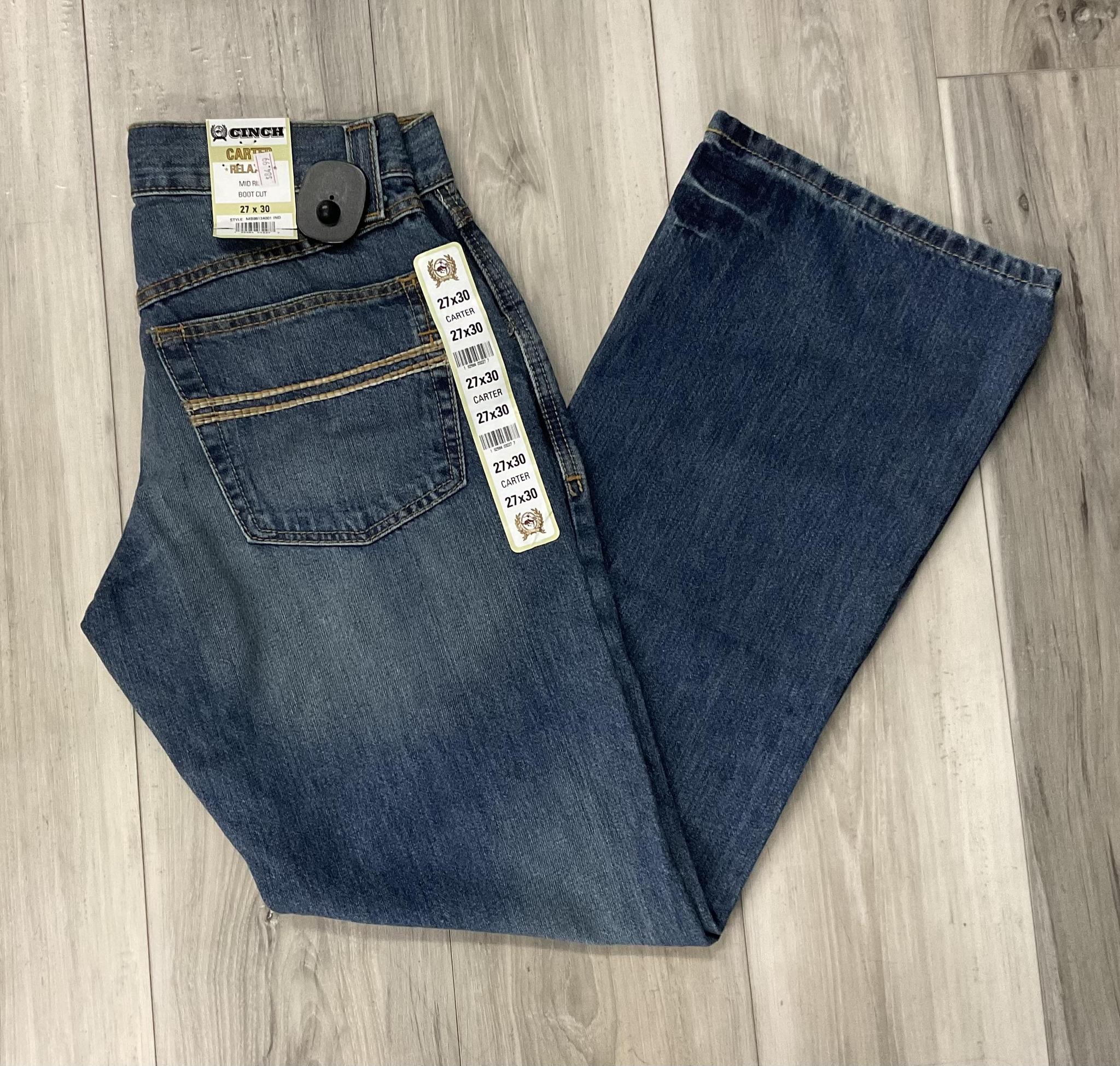 CINCH MEN’S CATER RELAXED MEDIUM WASH BOOT CUT JEANS | BM96134001