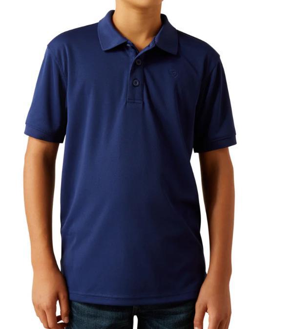 Ariat Youth Boys TEK Blue Depths Polo Shirt | 10058807