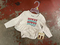 BABY GIRL'S HOWDY YEEHAW GRAPHIC FLOUNCE BODYSUIT IN OATMEAL HEATHER