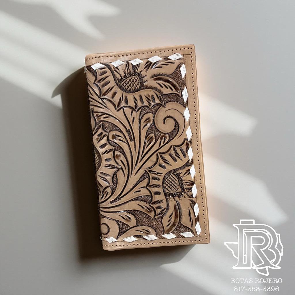 “ ACORN “ | MEN BI FOLD WESTERN TOOLED LEATHER WALLET