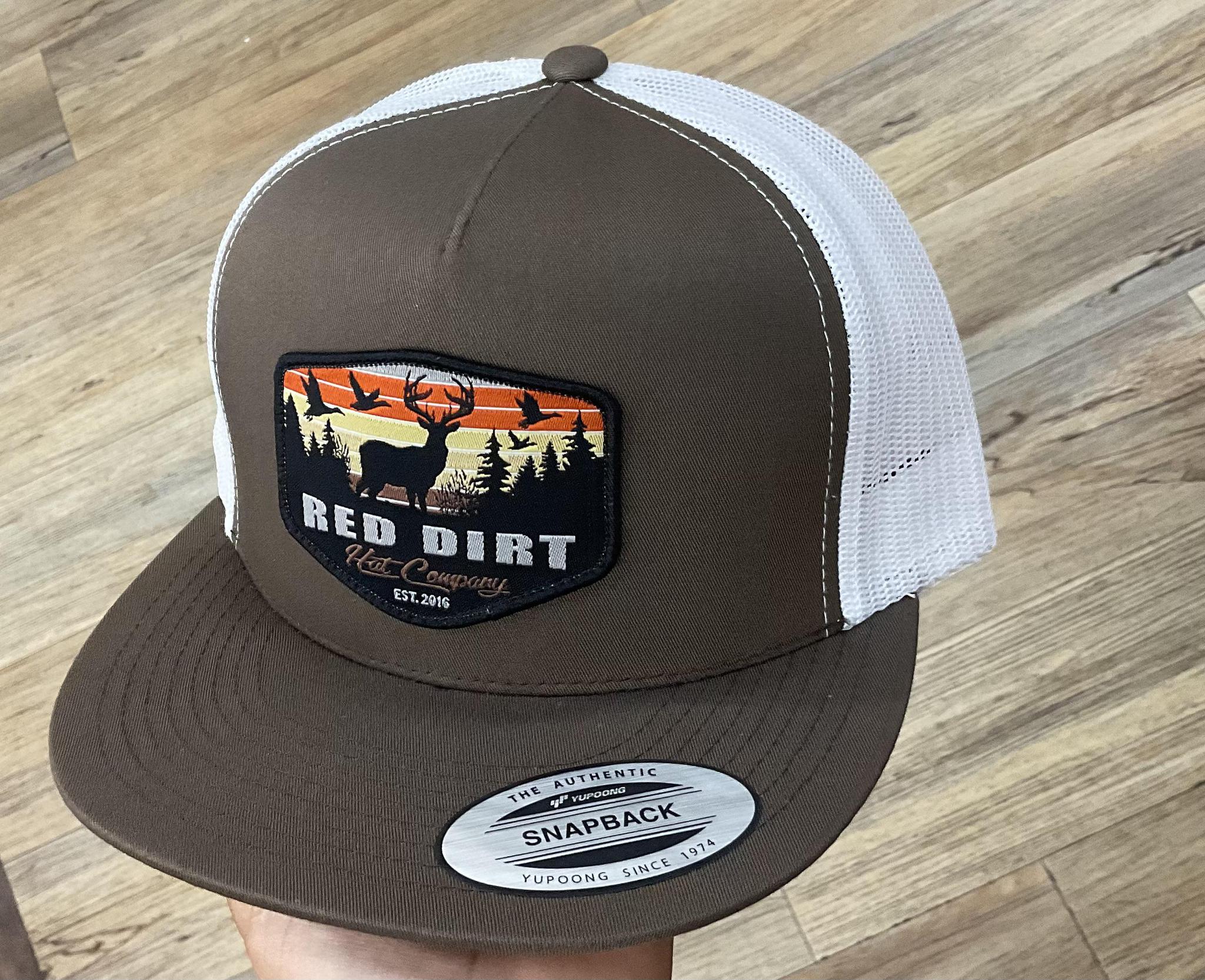 Red Dirt Hat Co Brown and White Open Season Ball Cap|RDHC-479