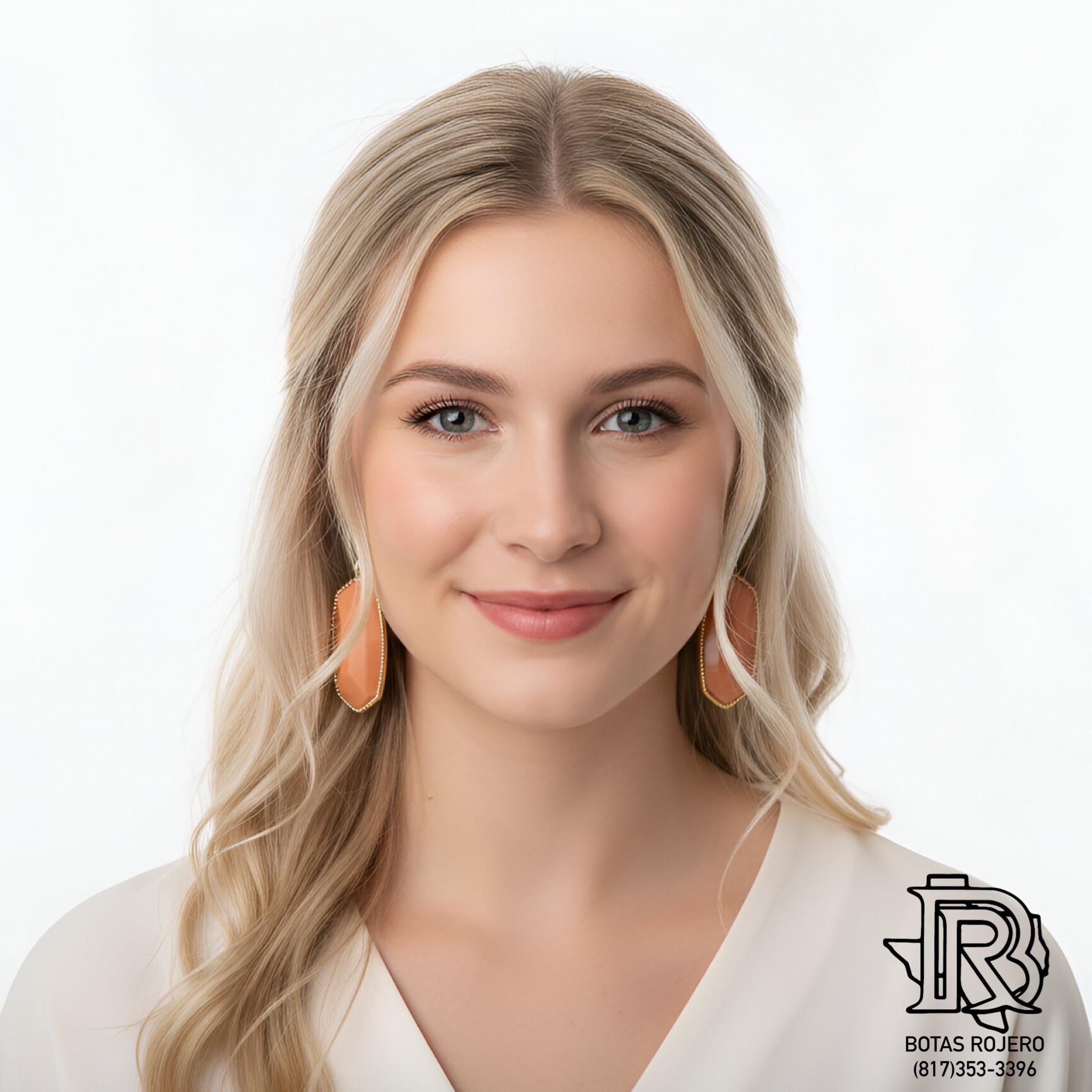 SALMON COLOR EARRINGS WITH GOLD OUTLINE