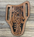 JUAN KNIFE SHEATH  TOOLED LEATHER | IRON SPUR