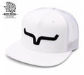 Kimes Ranch Snap Back White With Black Logo Cap