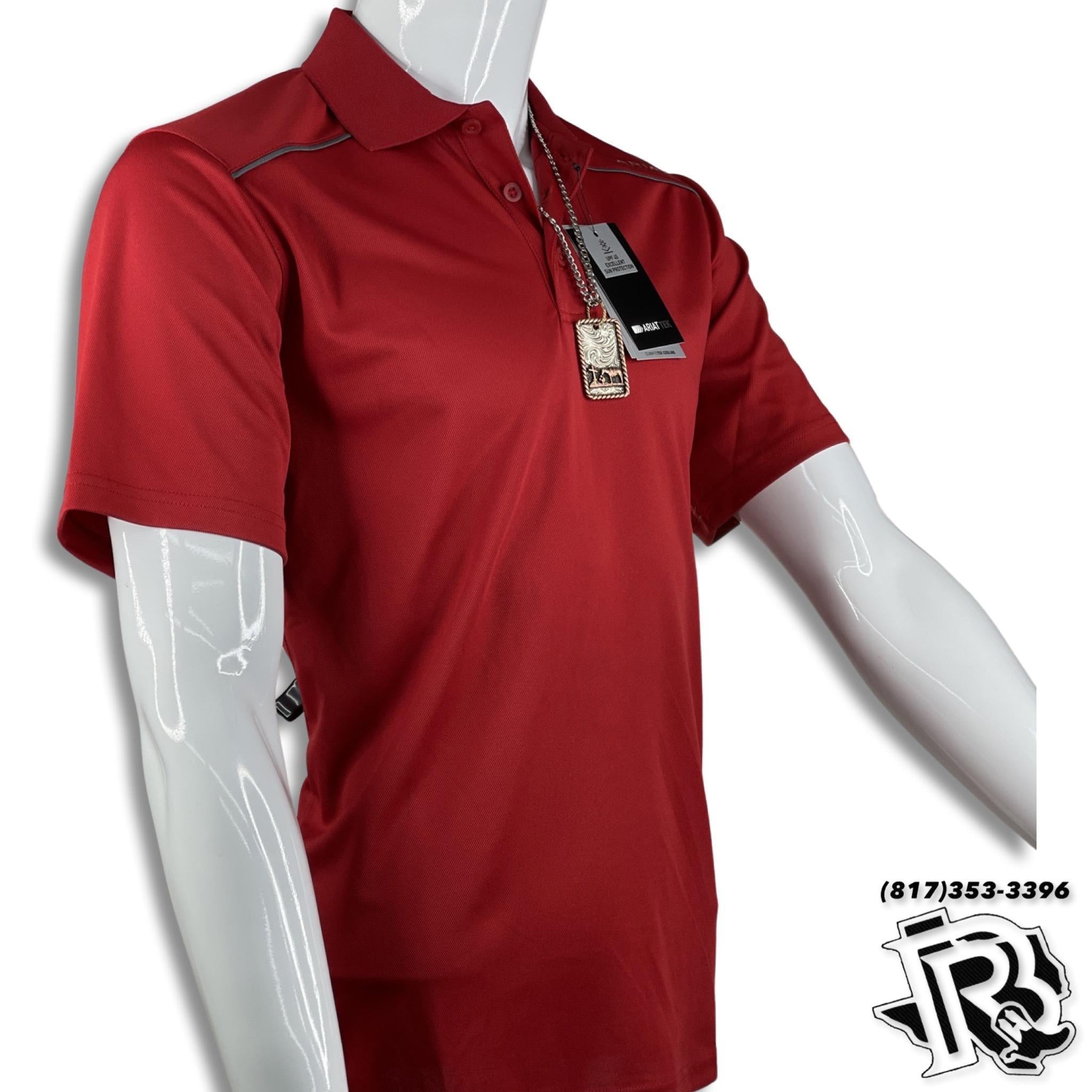 MEN POLO | ARIAT RED WESTERN POLO 10039411