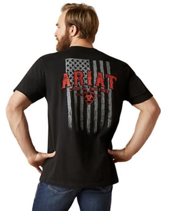 Ariat  Mens Western Vertical Flag Short Sleeve Graphic T-Shirt-10047614