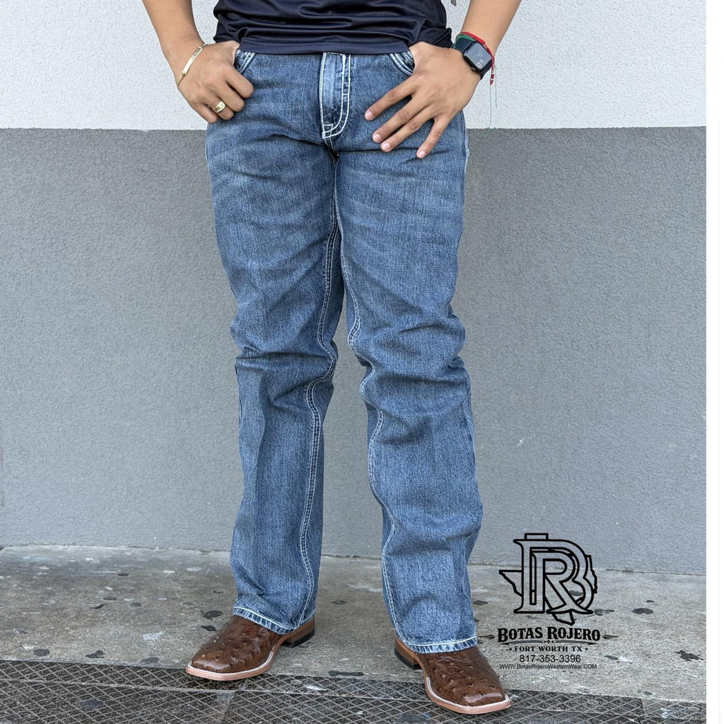 05 | STRAIGHT MED BLUE IRON SPUR MEN WESTERN JEANS