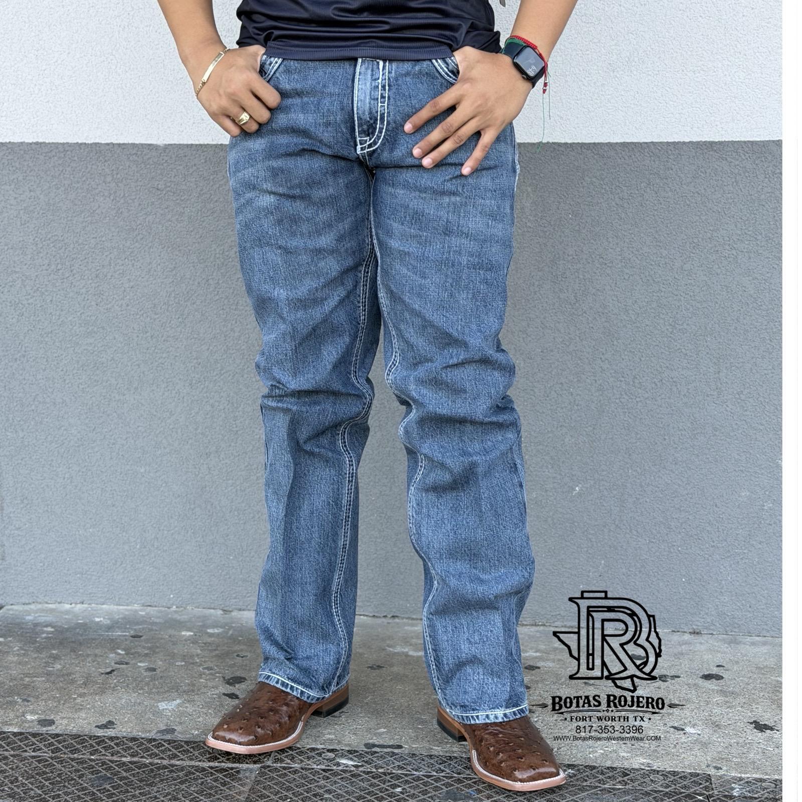 05 | STRAIGHT MED BLUE IRON SPUR MEN WESTERN JEANS