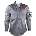 “ Willowrock “ | MEN LONG SLEEVE WESTERN SHIRT CHARCOAL BUTTON DOWN