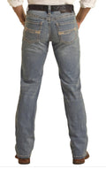 MENS ROCK & ROLL SLIM STRAIGHT  LIGHT VINTAGE  JEANS| BM1RD03664 BLUE LABEL