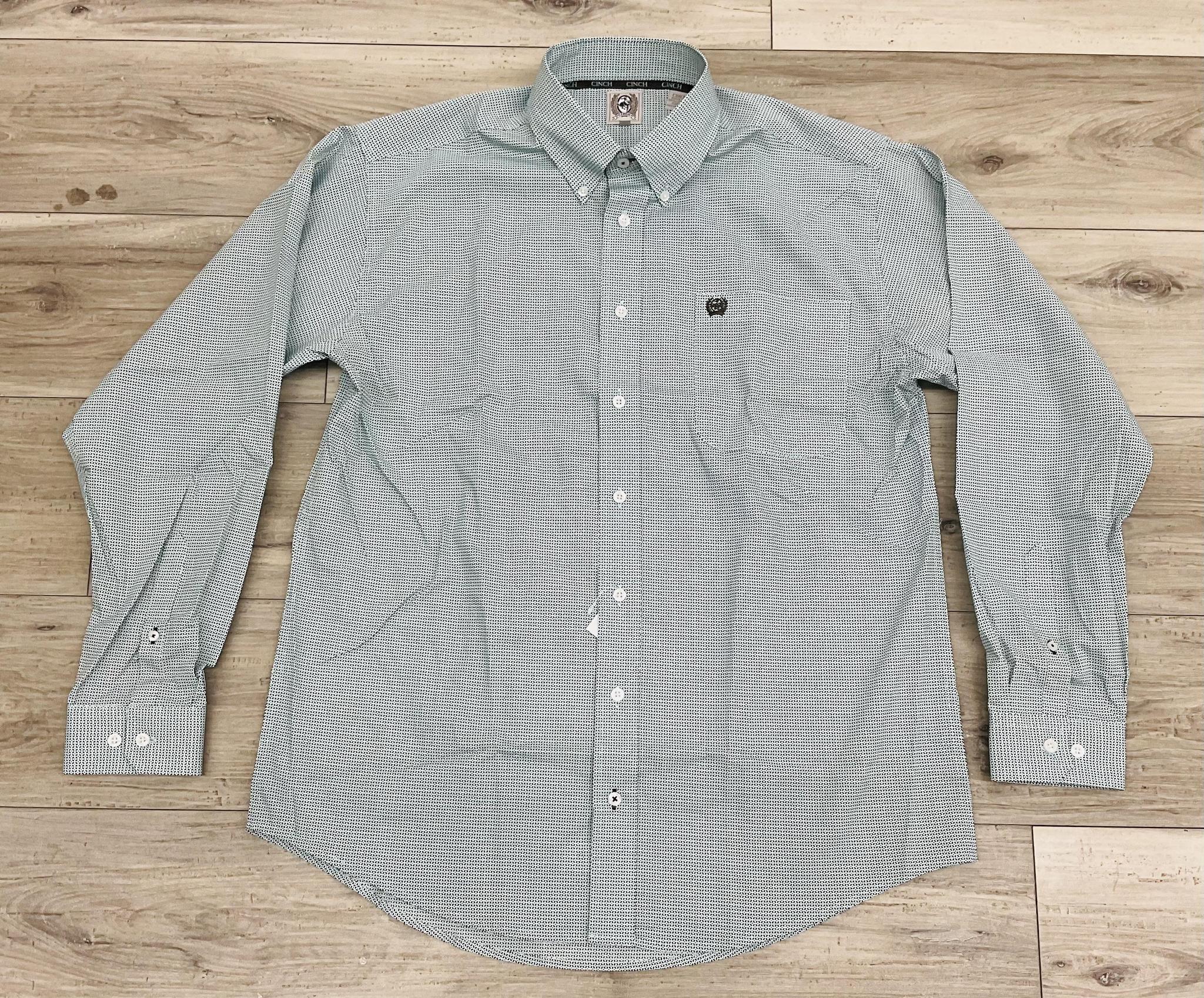 CINCH MEN’S LONG SLEEVE BLUE PRINT SHIRT | MTW1106063