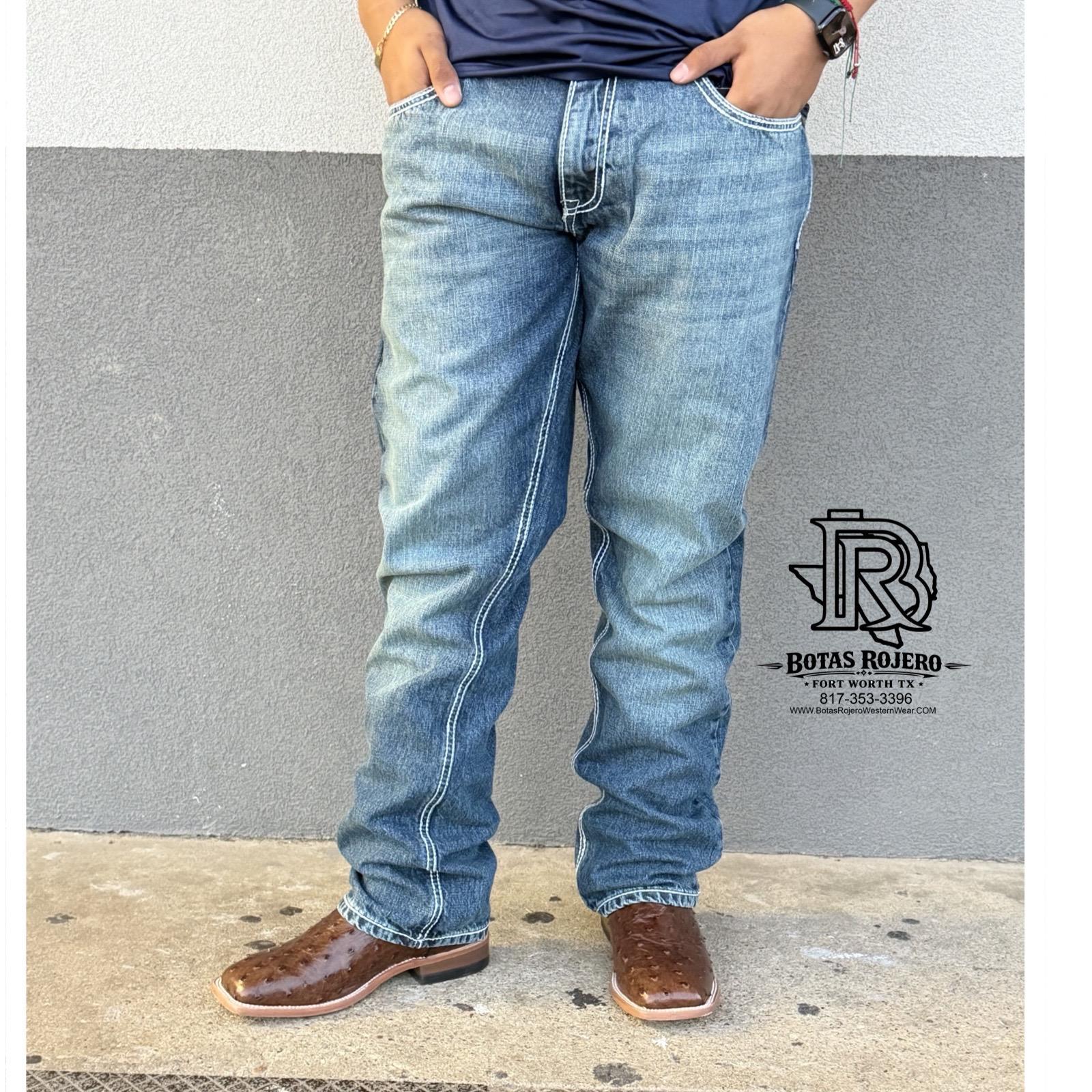 01 | STRAIGHT | MED BLUE | IRON SPUR | MEN WESTERN JEANS