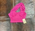 Marisol pink one shoulder top