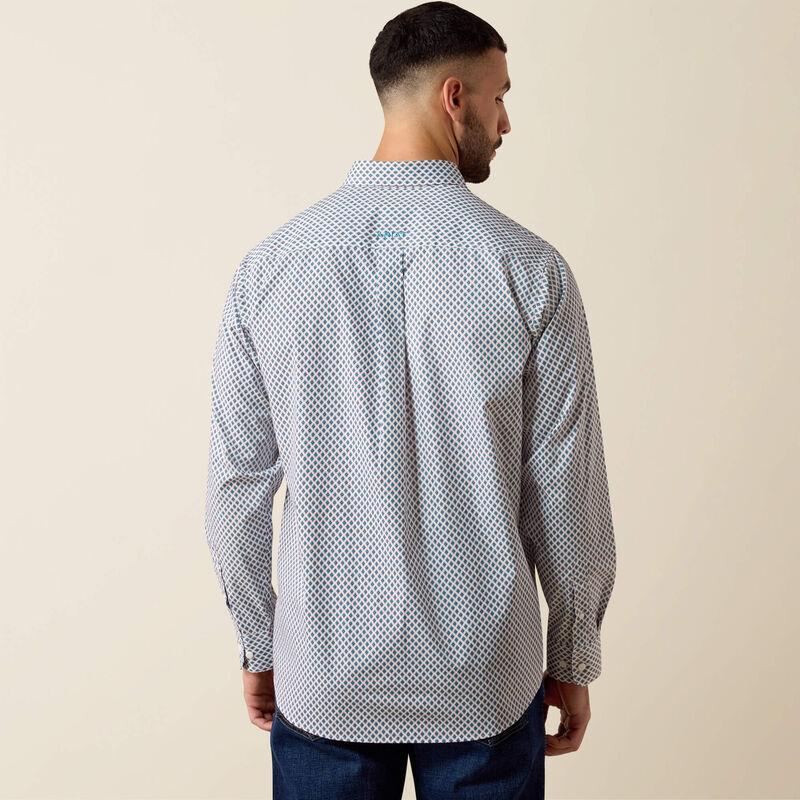 ARIAT MEN’S PEREZ WHITE GEOMETRIC PRINT LONG SLEEVE SHIRT | 10079422
