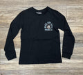BOYS ROCK & ROLL BLACK GRAPHIC SKULL LONG SLEEVE TEE | BB22T05604