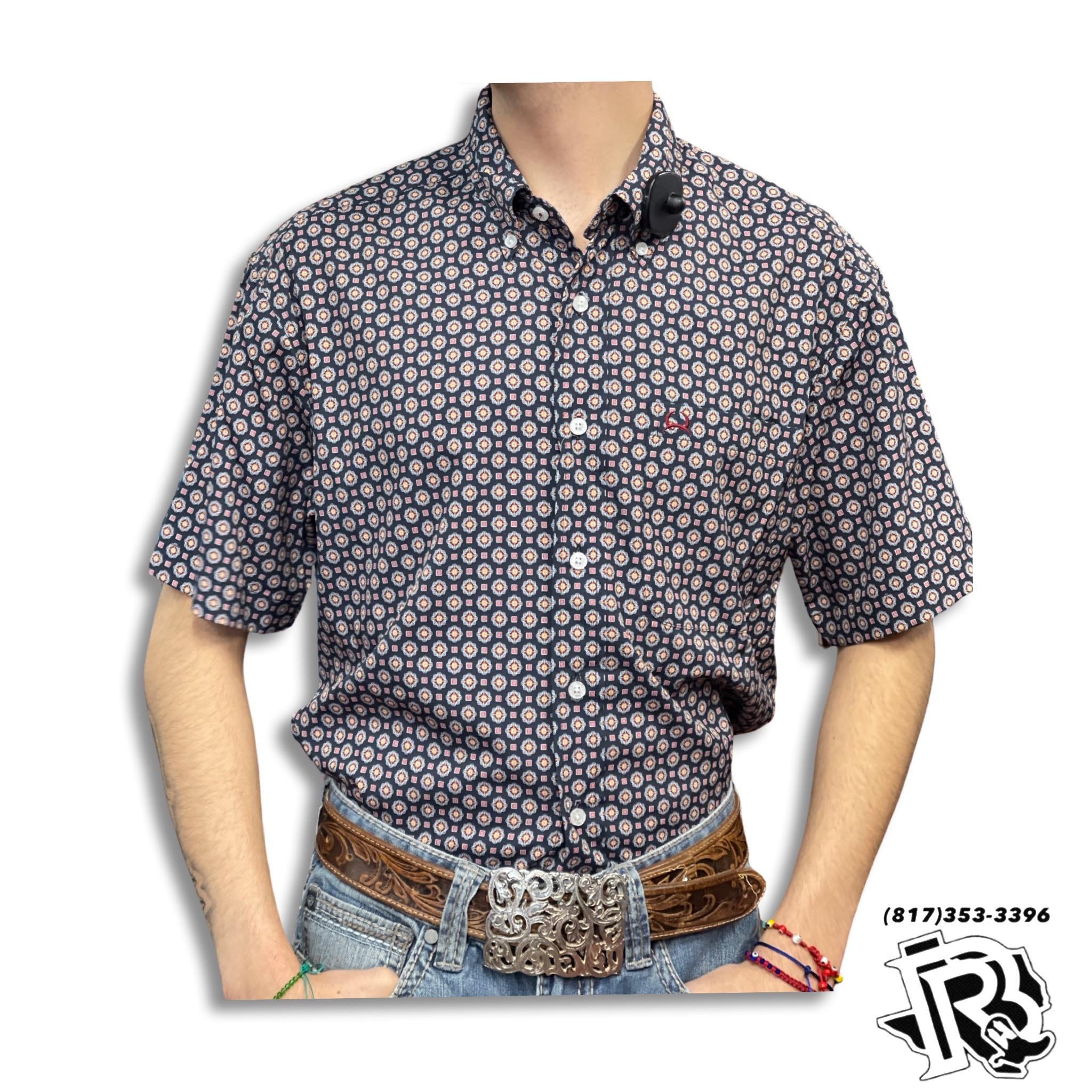 “ Baker “ | MENS CINCH  SHORT SLEEVE ARENAFLEX BUTTON DOWN SHIRT NAVY MTW1704104