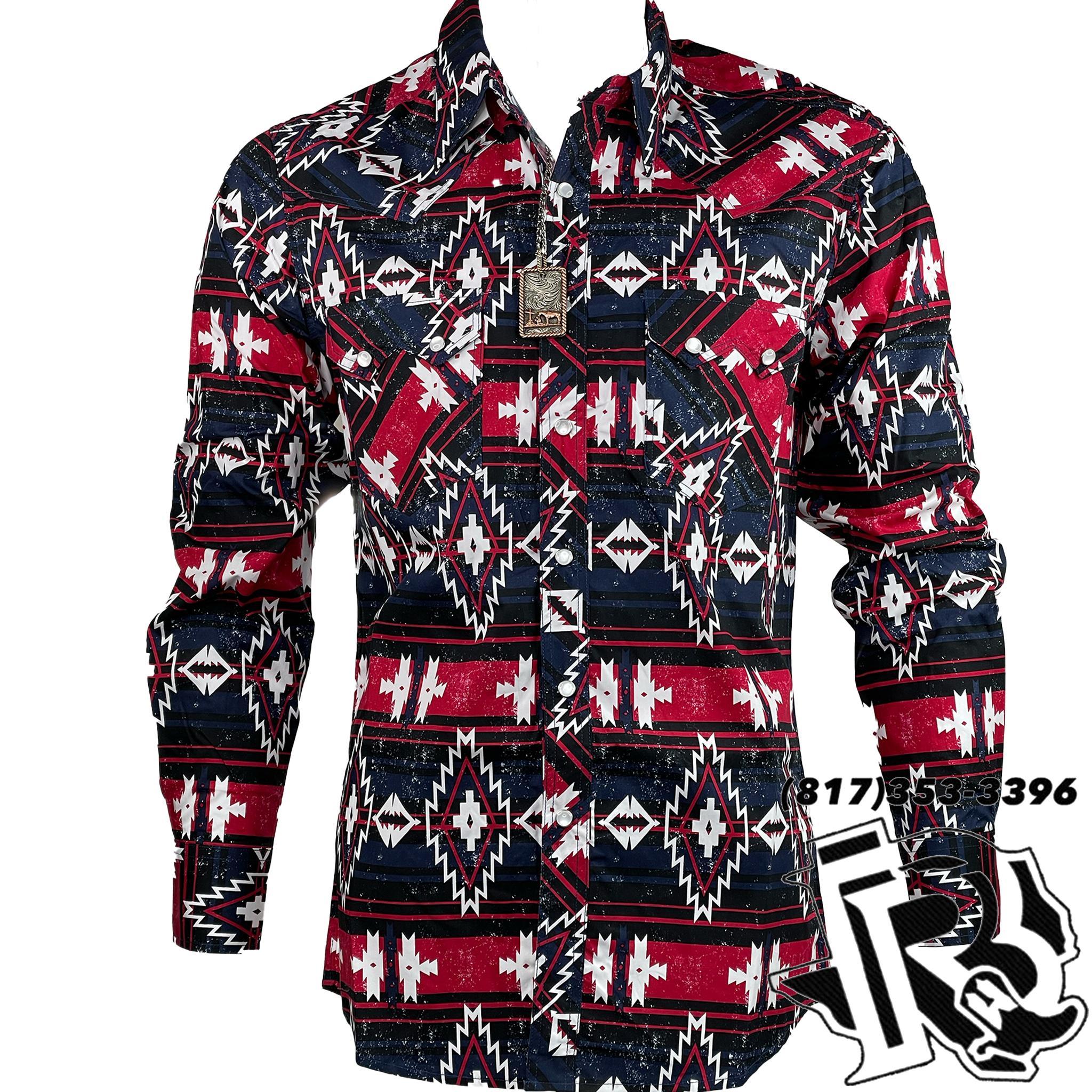 Americana Aztec MEN SHIRT | LONG SLEEVE SNAP SHIRT B2S7068
