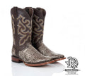 MENS ORTIX TOOLED LEATHER SQUARE TOE BOOTS