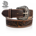 " TOMI " | 1.75 INCH  IRON SPUR ™️ MEN BELT WESTERN TOOLED LEATHER