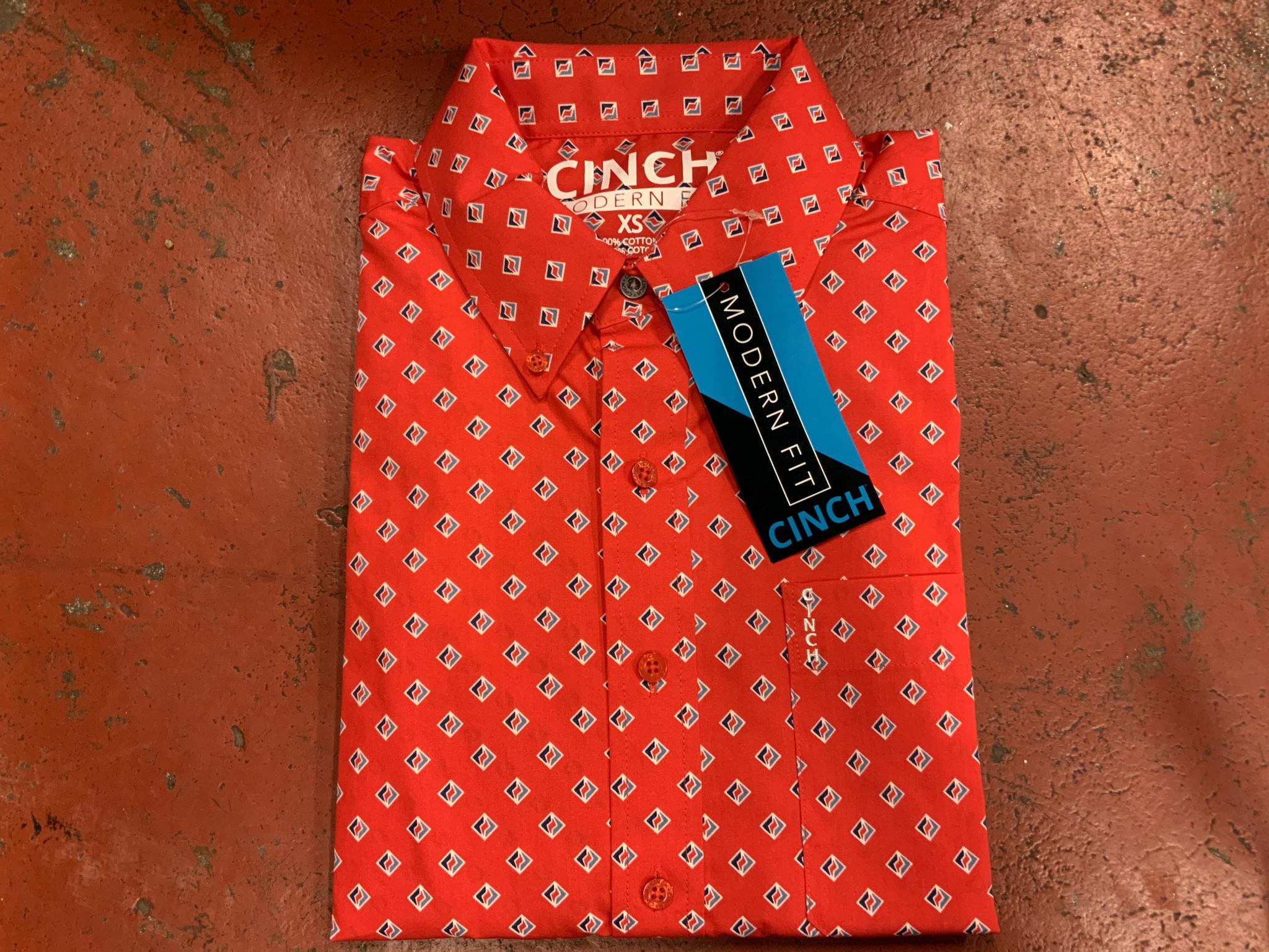 Mens Cinch Red Long Sleeve| MTW1347053