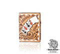 3D Men's Natural Hand Painted Ace Cards Trifold Wallet| D250010648