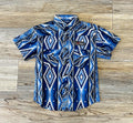 Boys Rock & Roll short sleeve 2pkt Blue Aztec Shirt | BBN3S03932
