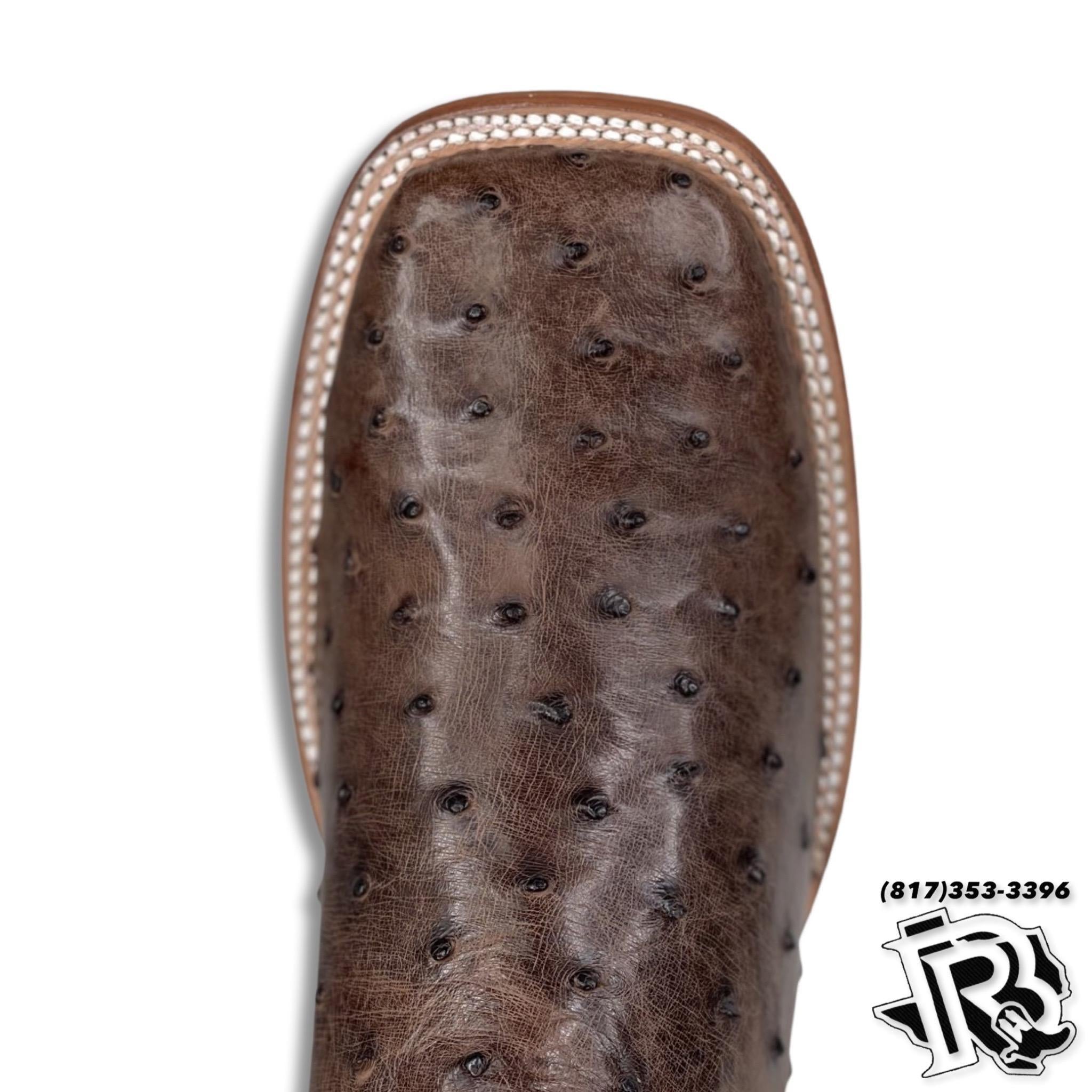 -OSTRICH TABACO ORIGNAL | MEN WESTERN SQUARE TOE BOOT ARANGO