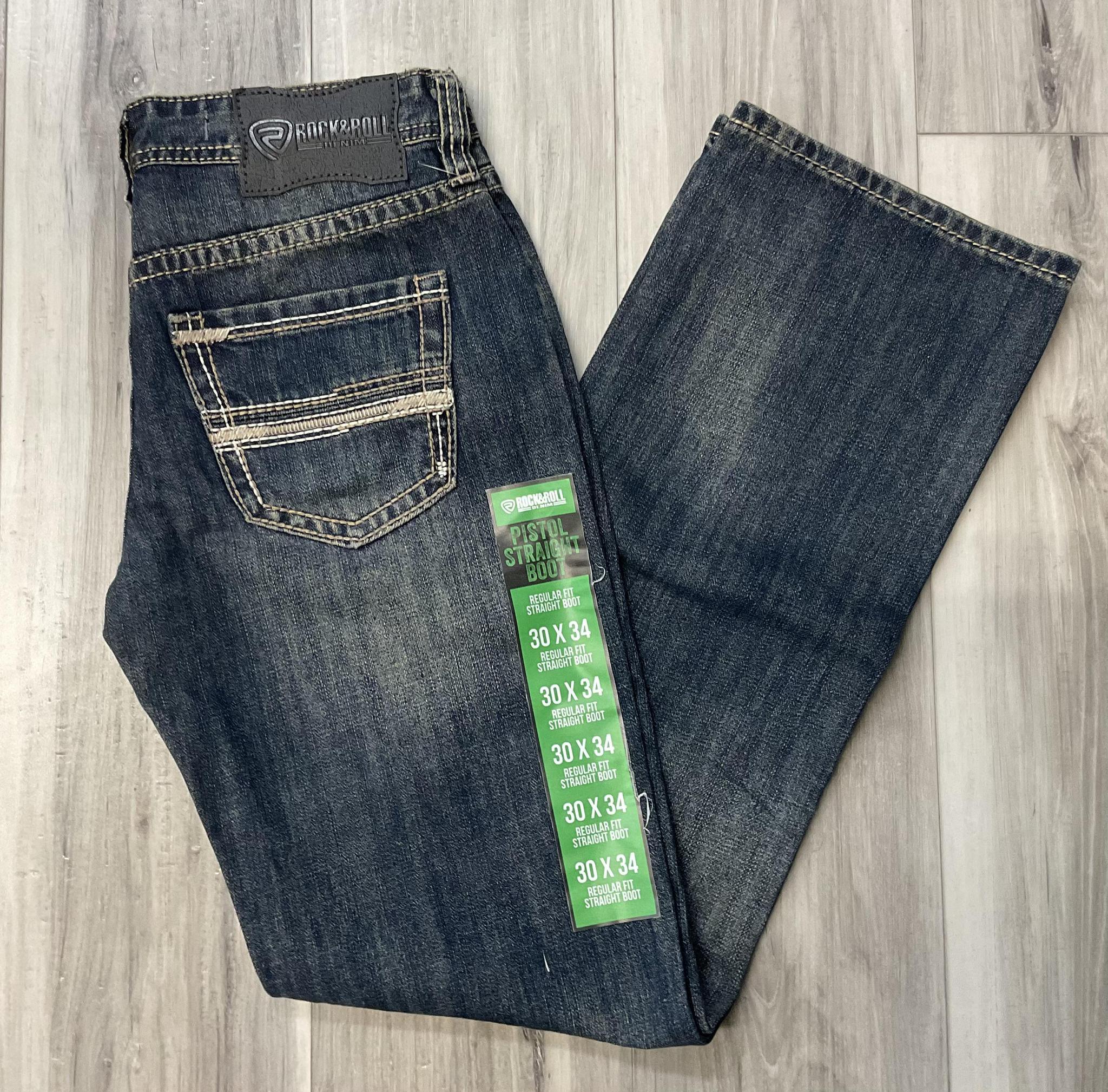 ROCK & ROLL MEN’S MEDIUM VINTAGE REGULAR FIT STRAIGHT BOOT JEANS | BM1PD08012