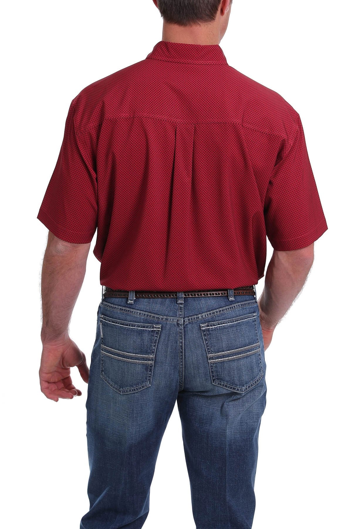 CINCH MENS SHORT SLEEVE PRINT ARENAFLEX - RED MTW1704059