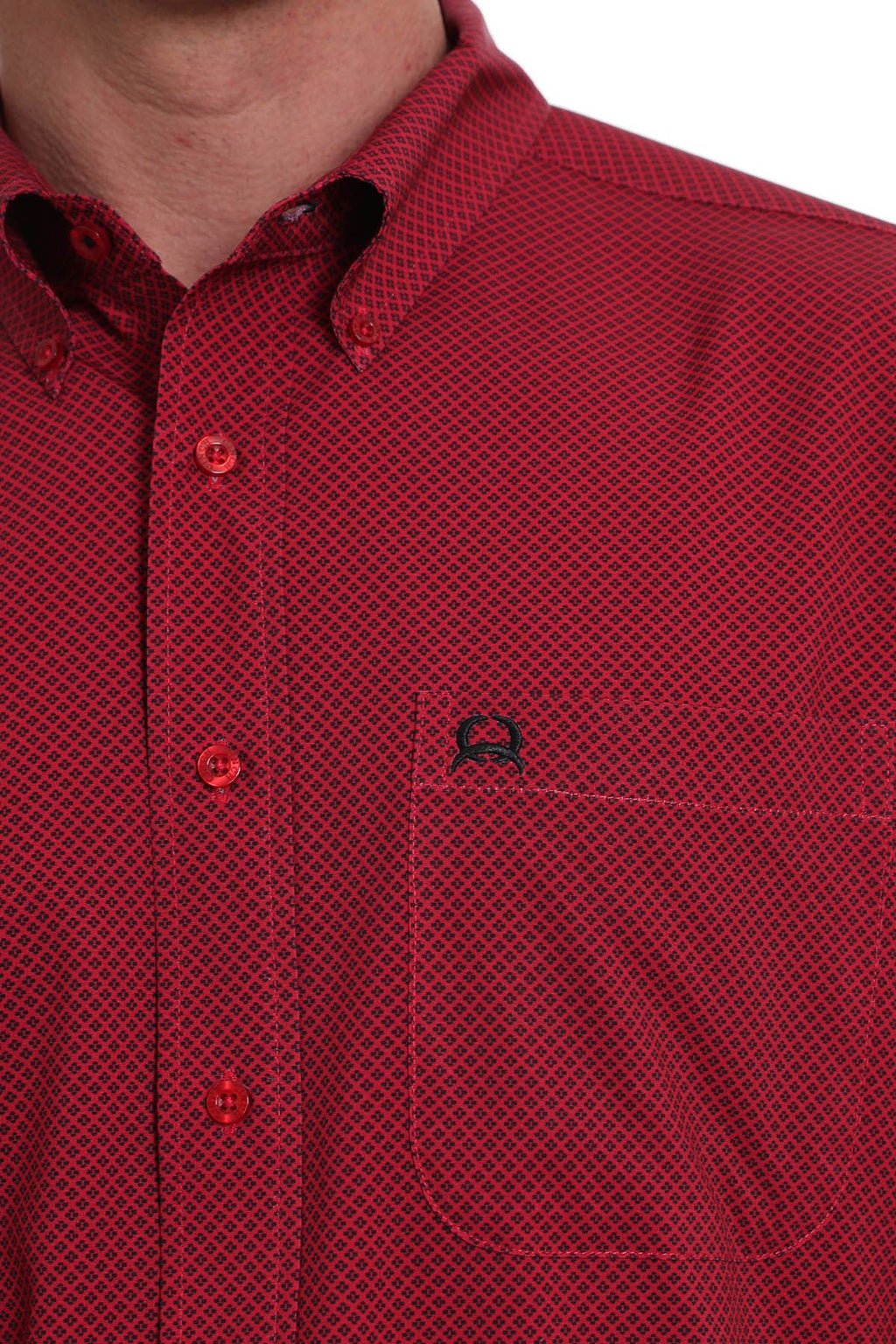 CINCH MENS SHORT SLEEVE PRINT ARENAFLEX - RED MTW1704059