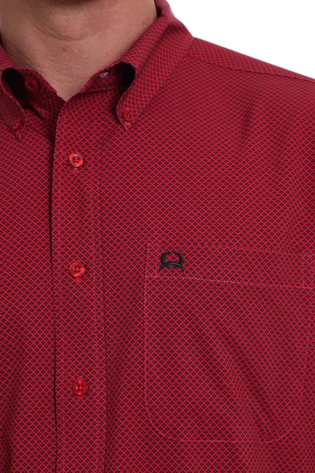 CINCH MENS SHORT SLEEVE PRINT ARENAFLEX - RED MTW1704059
