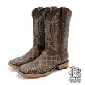 “Riley” Men’s Palmas / Rombos Pattern Western Boots