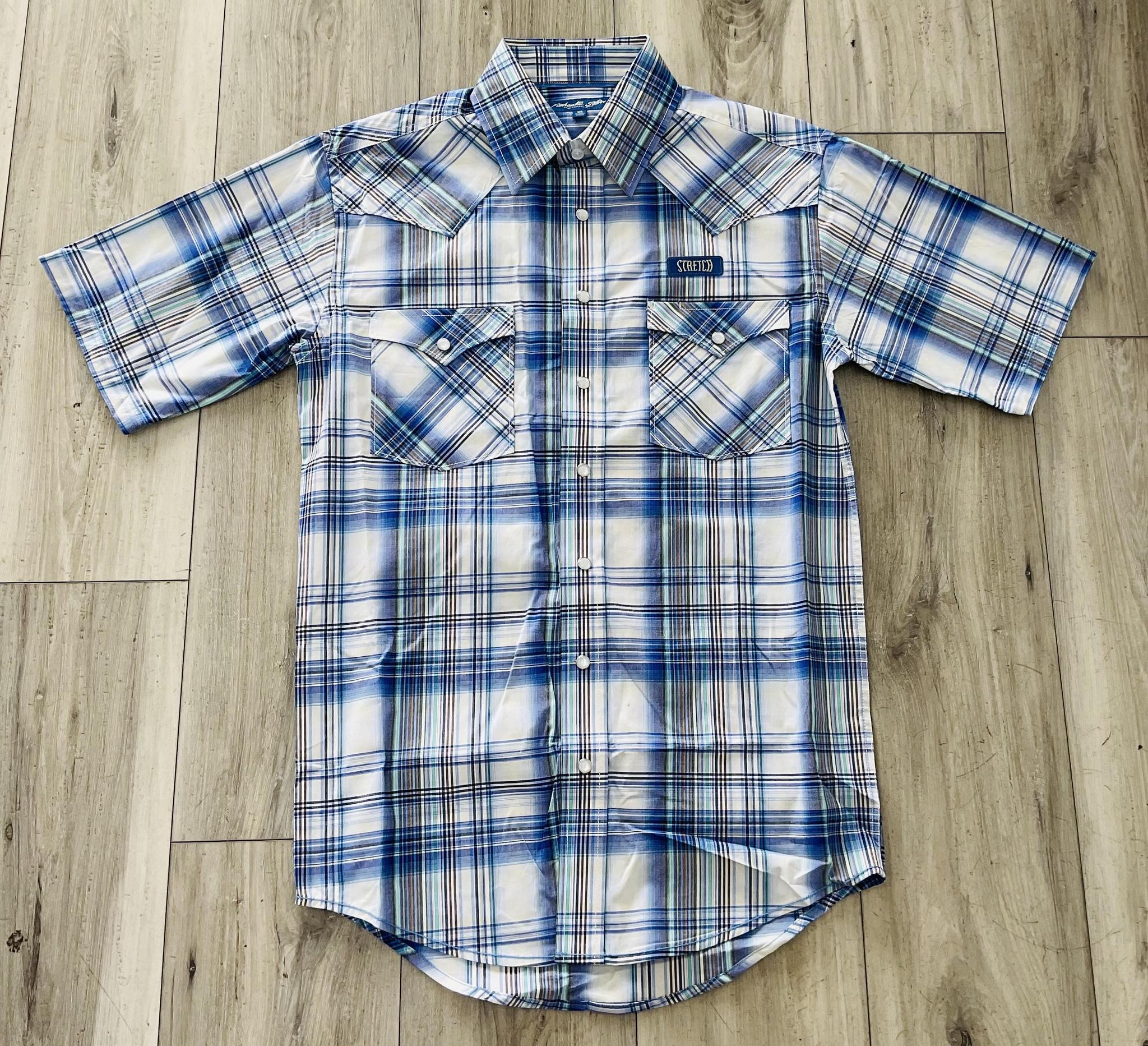 PANHANDLE MEN’S SHORT SLEEVE BLUE SHIRT | RMN3S08921
