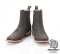 BOTIN CHARRO COLOR CHOCOLATE PUNTA CUADRADA