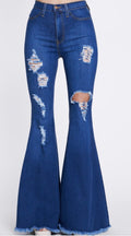 Denim bell bottoms