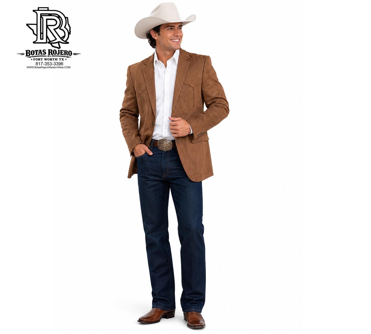 “ Wyatt “ | MEN WESTERN SPORT COAT BROWN SWEDE