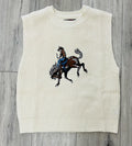 ROCK & ROLL EMBROIDERED NATURAL TURTLENECK TOP | BW38T09351