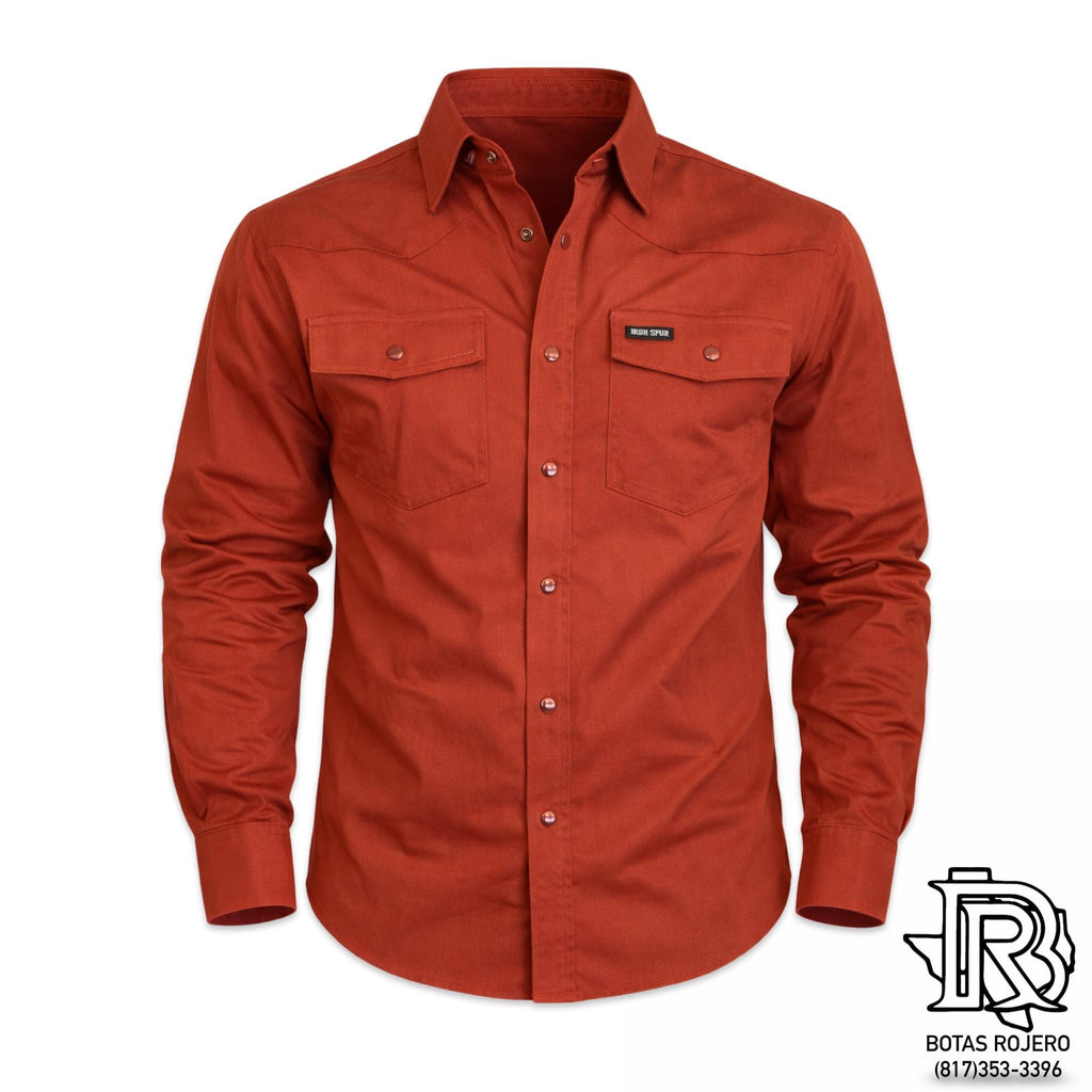 IRON SPUR | Men’s Copper Western Pearl Snap Long Sleeve Shirt