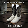 SIZE 7.5 USA COWHIDE BOOTS SQUARE TOE BOOTS