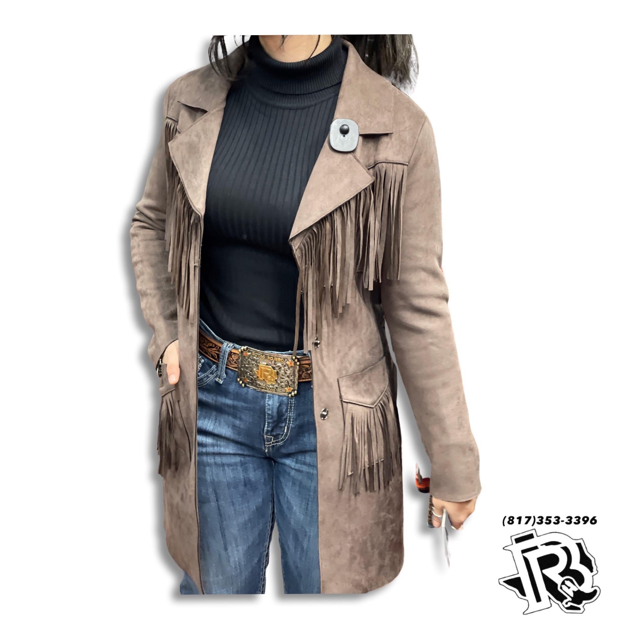 “ Paula “ | WOMEN WESTERN COAT BROWN FRINGE PRWO92RZWC