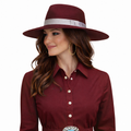 “ TEAR DROP” RED |  LADIES PINCH FRONT FASHION WESTERN HAT T7810004