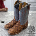 SA6053 WOMEN'S TONY LAMA MARLINA PIRARUCU 11" SQUARE TOE WESTERN BOOT