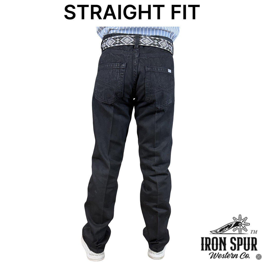 02 | STRAIGHT | BLACK | IRON SPUR | MEN WESTERN JEANS