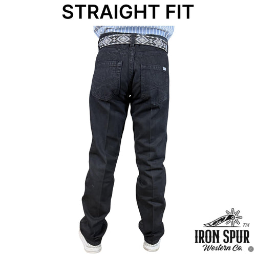 02 | STRAIGHT | BLACK | IRON SPUR | MEN WESTERN JEANS