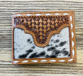 “ MATEO  “ | MEN BI FOLD WESTERN TOOLED LEATHER WALLET COWHIDE