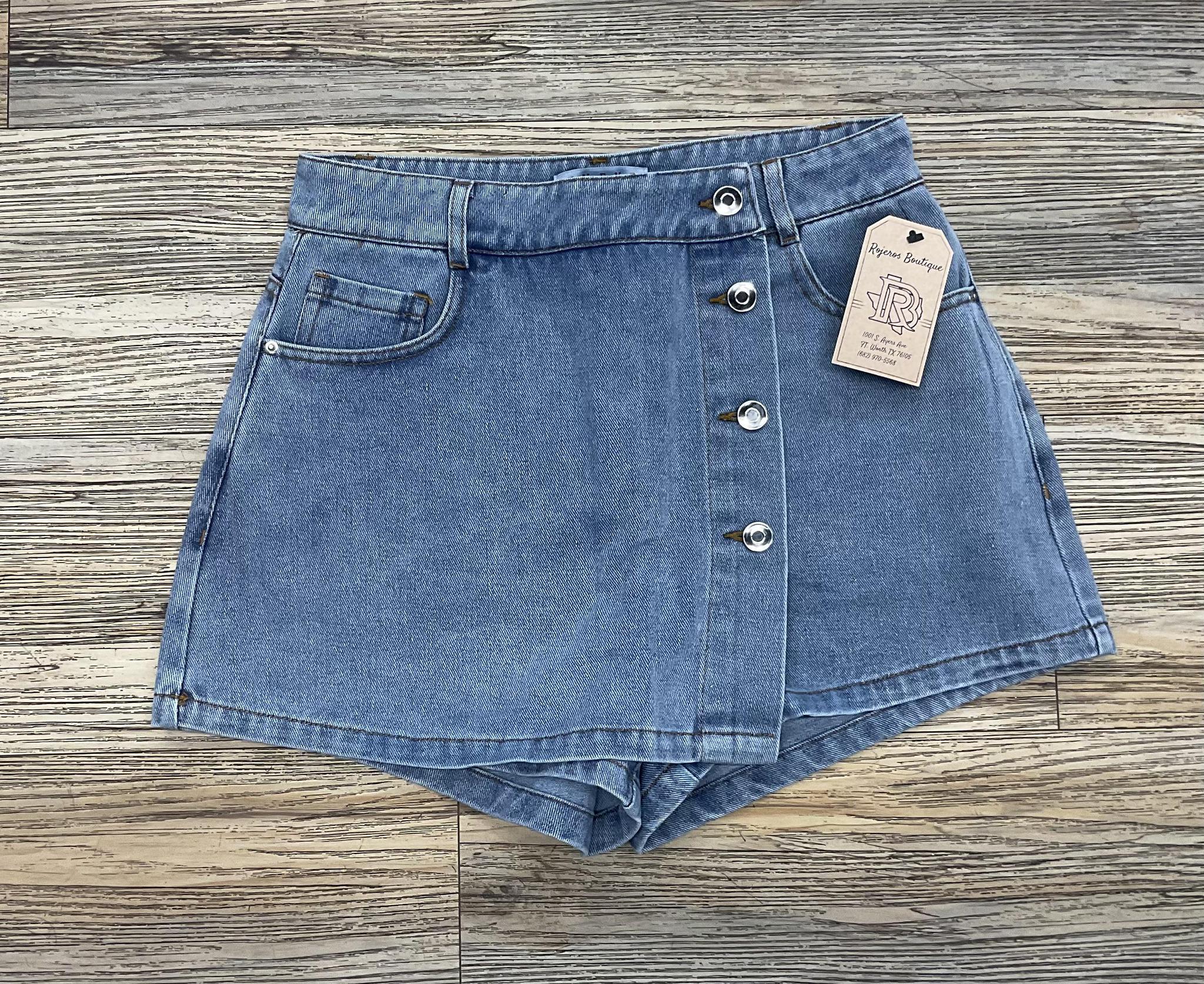 ‘’VALENTINA’’ DENIM SHORTS/SKIRT