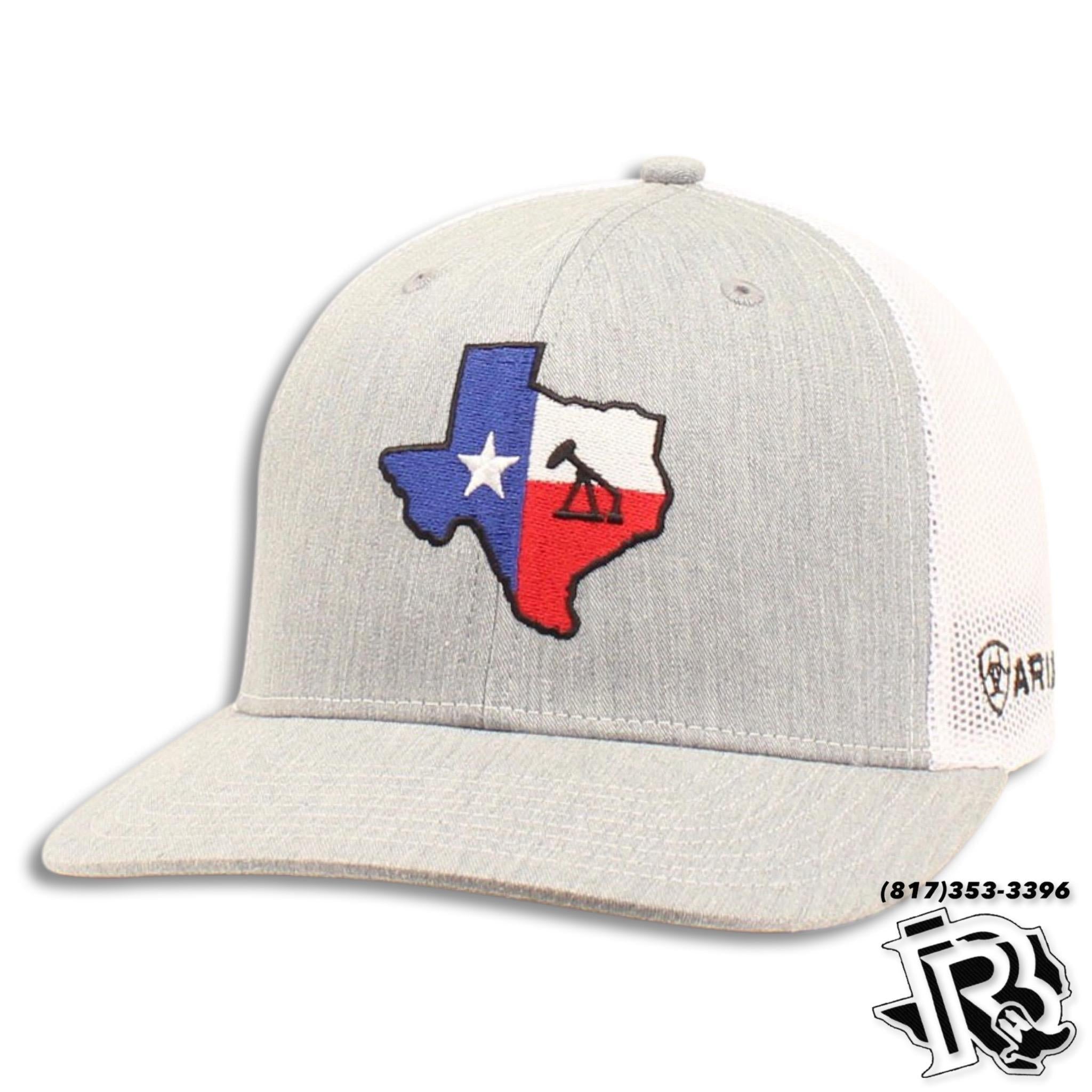 ARIAT GREY & WHITE TEXAS OIL DERRICK PATCH CAP A300006106