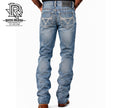 ROCK & ROLL DENIM MEN'S LARGE V REVOLVER WESTERN JEANS |BM1RD09954