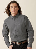 ARIAT MEN’S TROY FITTED BLACK LONG SLEEVE SHIRT | 10065848